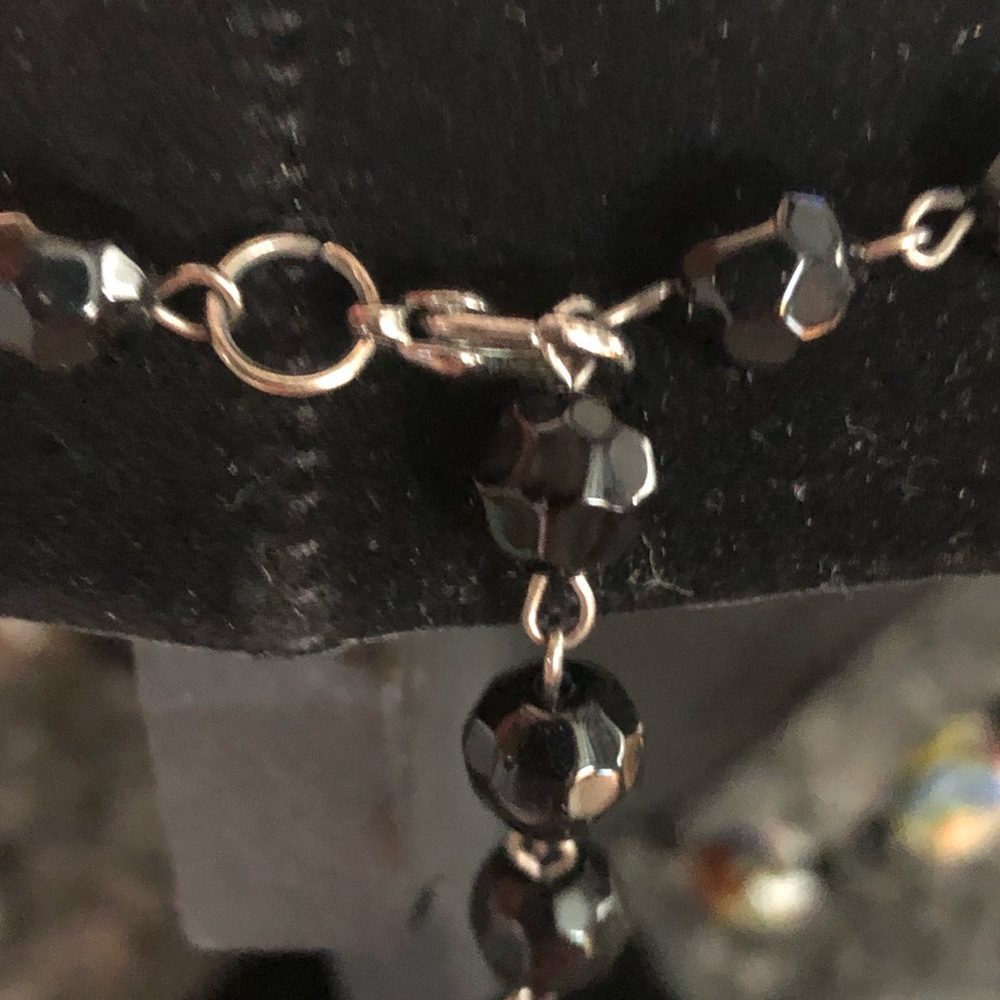 Multi Layer Glass Beads And Rectangle Necklace - image 5